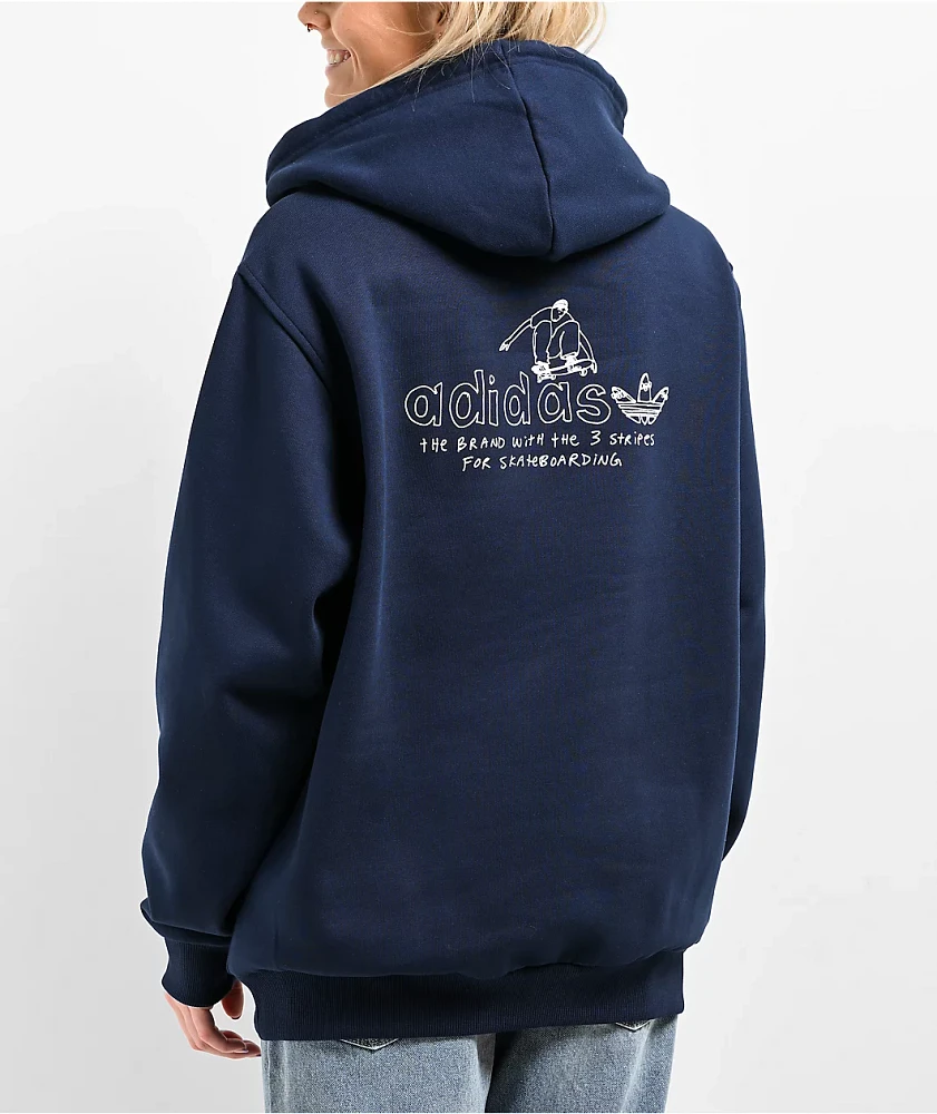 Adidas hoodie navy blue shop