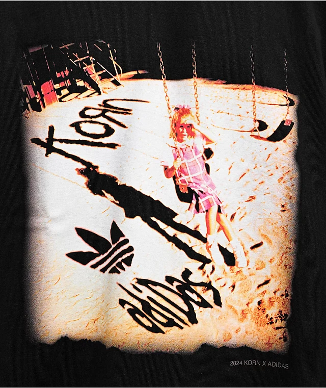 Adidas x Korn Black 2fer Long Sleeve T-Shirt | MainPlace Mall