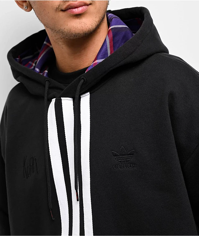 Adidas x Korn Embroidered Black Hoodie at Hamilton Place in