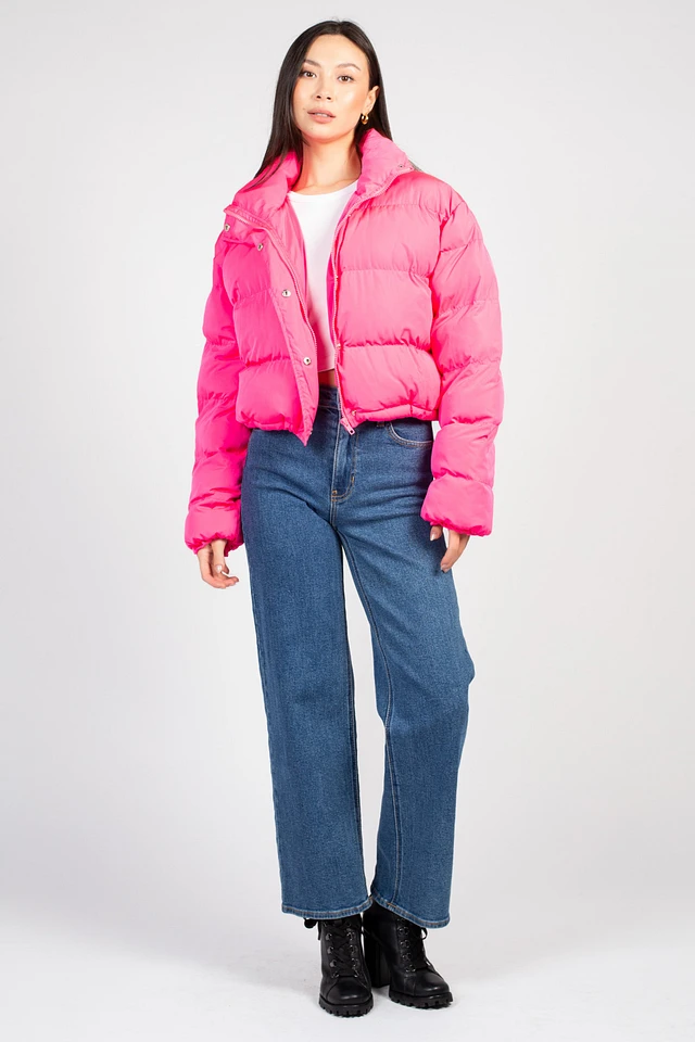 日本未入荷☆ JEANS☆Croped Puffer jacket Cropped Denim Puffer Jacket | Calvin Klein