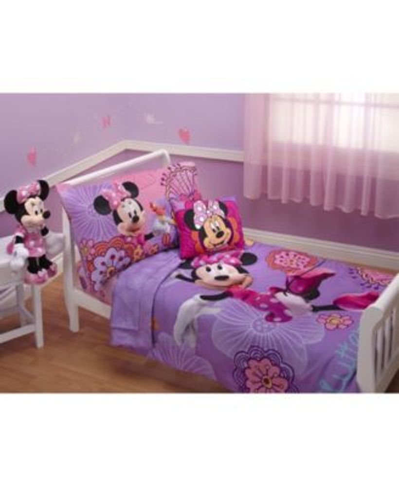 Disney Minnie Mouse Fluttery Friends 4 Piece Toddler Bed Set Mall of