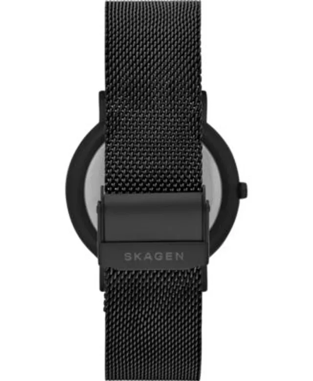 Skagen Men's Signatur Black Stainless Steel Mesh Bracelet Watch