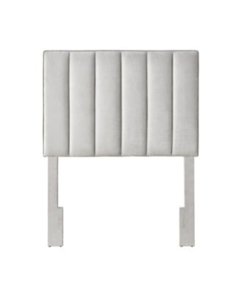 Homefare CrushedVelvet Vertically Channeled Adjustable Headboard, Twin
