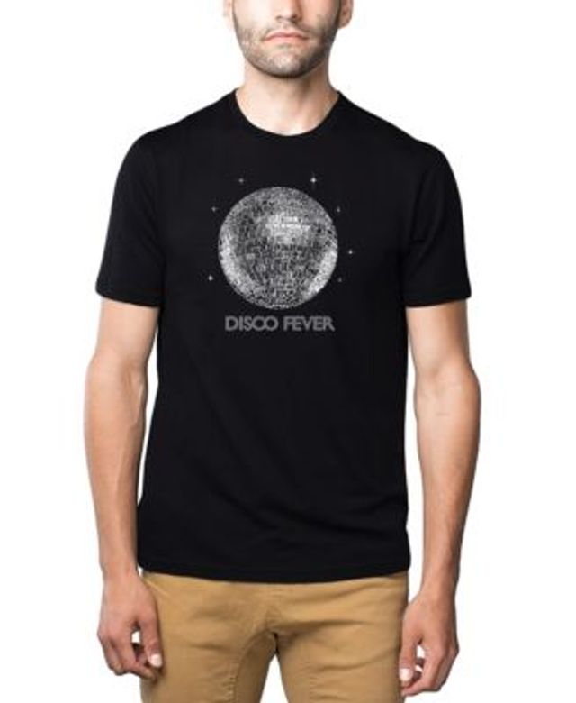 LA Pop Art Men's Disco Ball Word Art Long Sleeve T-shirt 