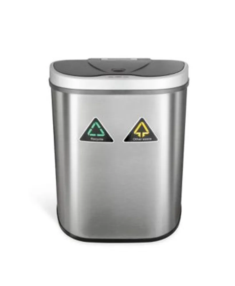 NINE STARS GROUP USA INC Dual Compartment Motion Sensor Trash Can, 18.5
