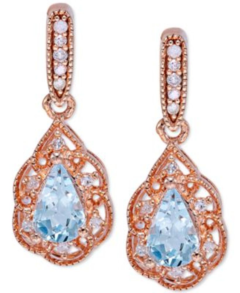 Aquamarine discount earrings macys