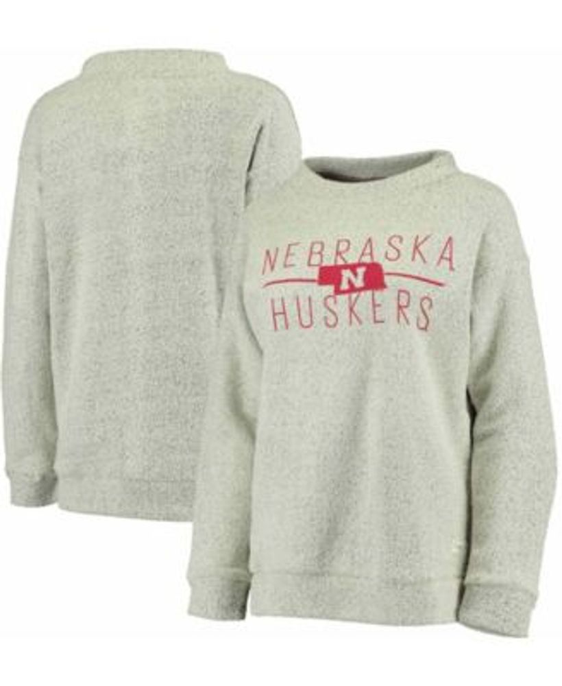 Pressbox Women s Ash Nebraska Huskers Comfy Terry Crew