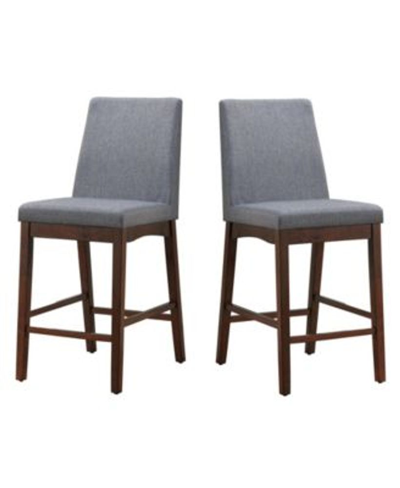 Furniture of America Philomena Upholstered Counter Stool (Set of 2