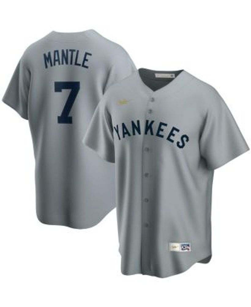 Nike Men's Mickey Mantle Gray New York Yankees Road Cooperstown