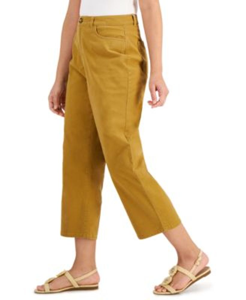 Macys wide leg cropped pants shop