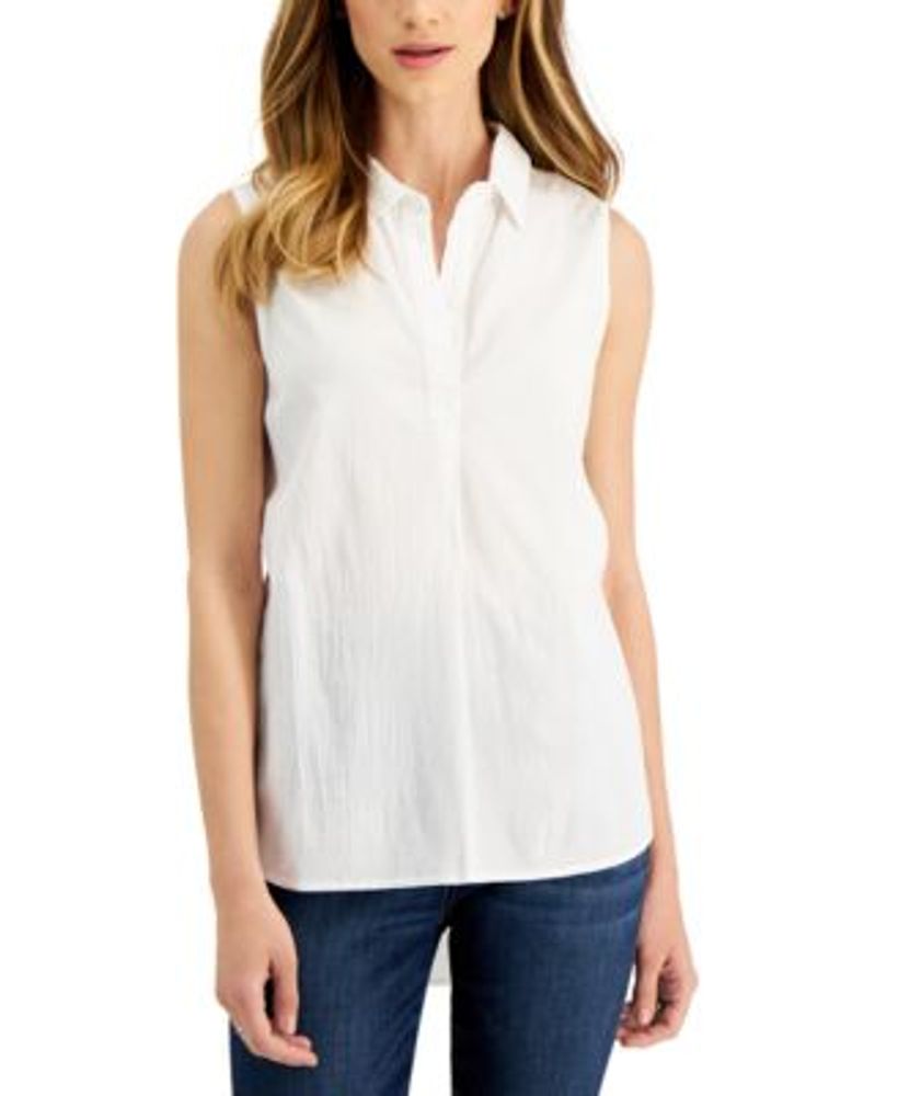 Macys petite sleeveless tops deals