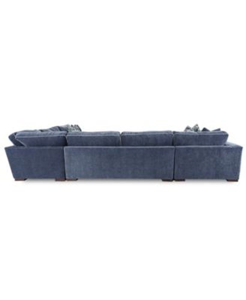 Macy's Rosaleigh 4Pc. Fabric Sectional with Chaise, Created for Macy's