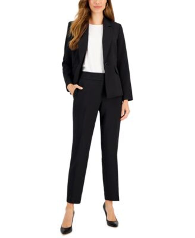 Macy's black pant suit on sale