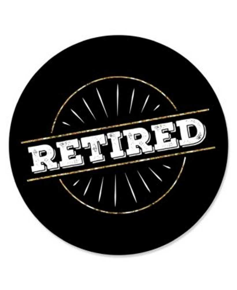 Big Dot of Happiness Happy Retirement - Retirement Party Circle Sticker ...