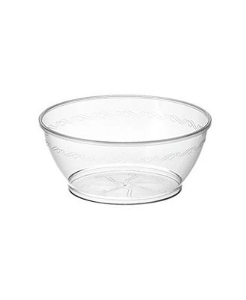 Smarty Had A Party 6 oz. Clear Floral Round Disposable Plastic Dessert