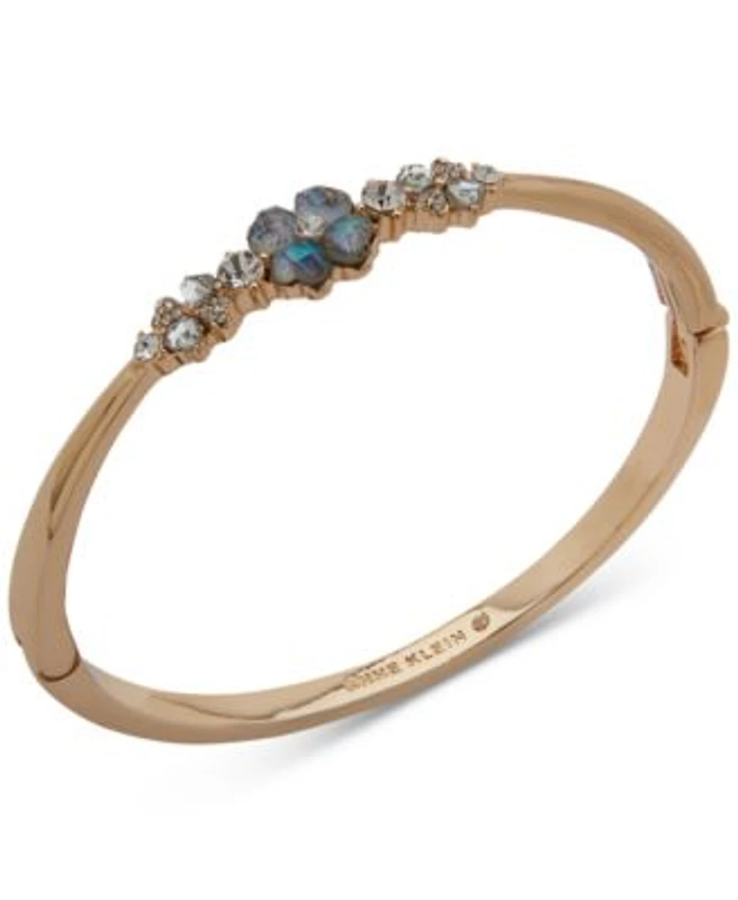 Anne Klein Gold Tone Crystal Abalone Bangle Bracelet Hawthorn Mall