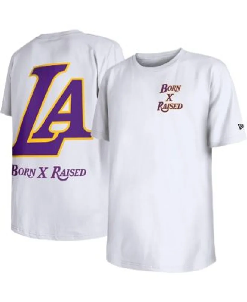 New Era Men's White Los Angeles Lakers Born X Raised T-shirt
