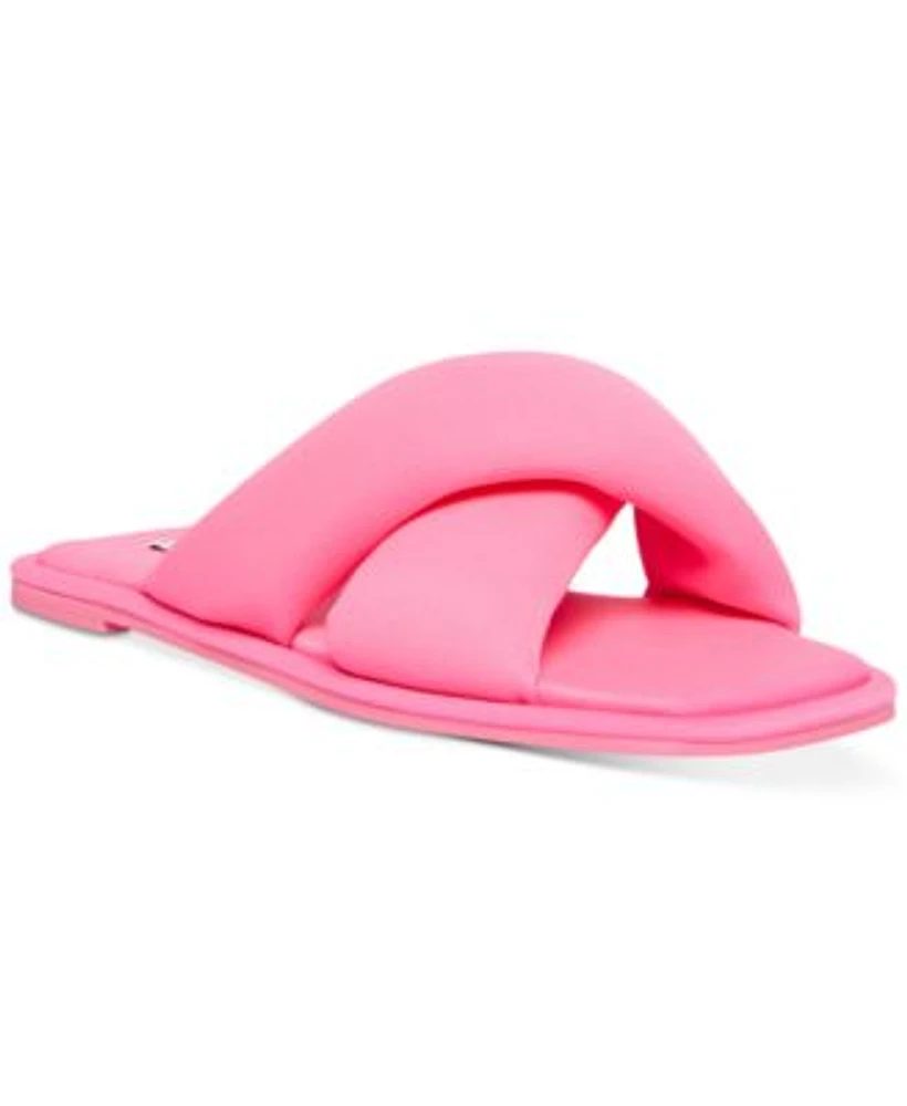 Steve Madden Women s Dixie Plush Slip On Crisscross Slide Sandals
