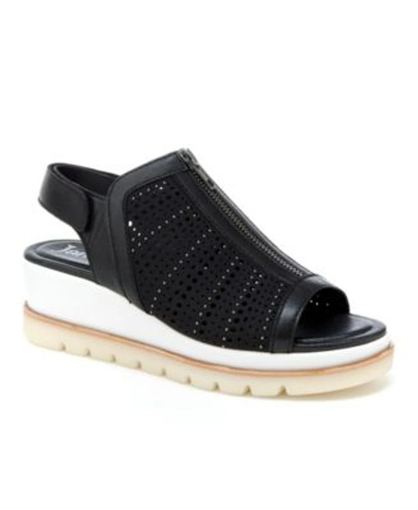 Jambu Women s Harmonia Zipper Wedge Sandals Foxvalley Mall