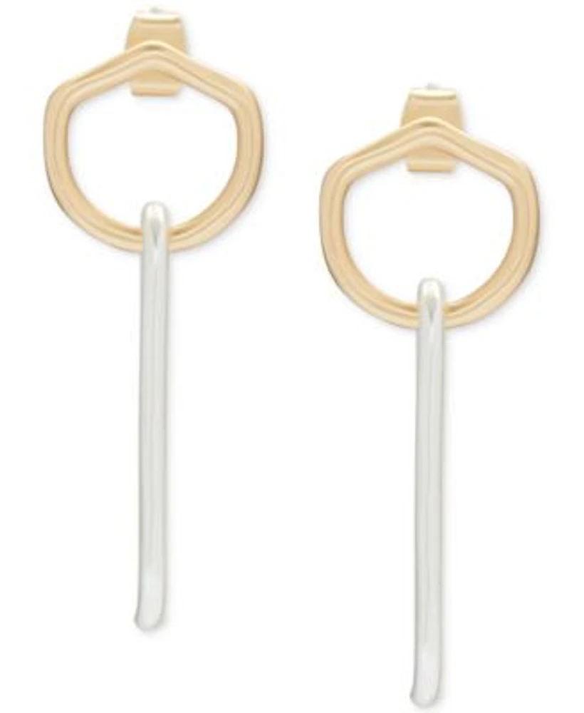 Lucky brand clearance two tone earrings