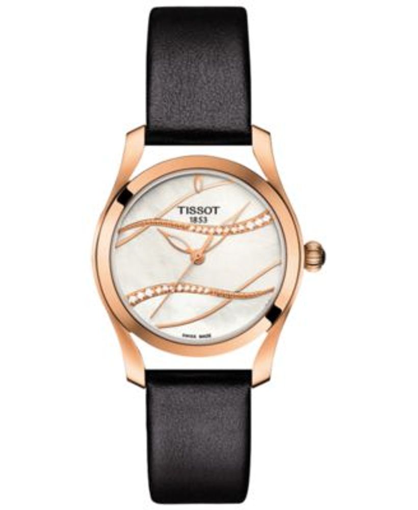 Tissot Women s Swiss T Wave ll Diamond 1 2 ct. t.w. Black