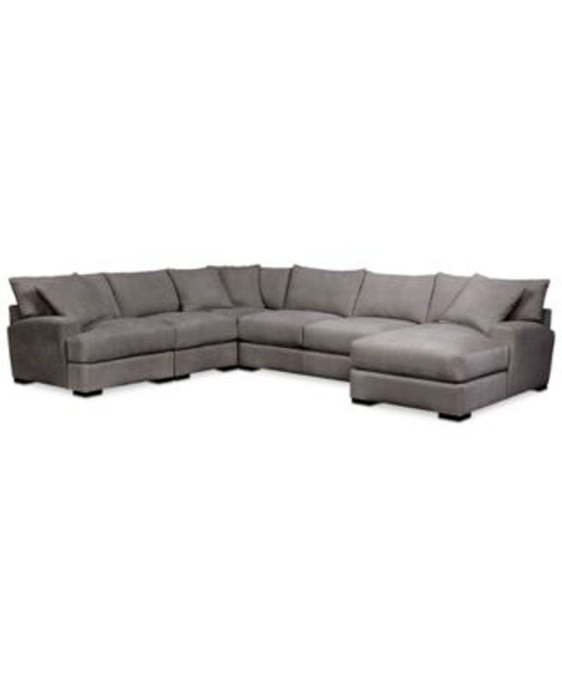 Furniture Rhyder 5Pc. Fabric Sectional Sofa with Chaise, Created for