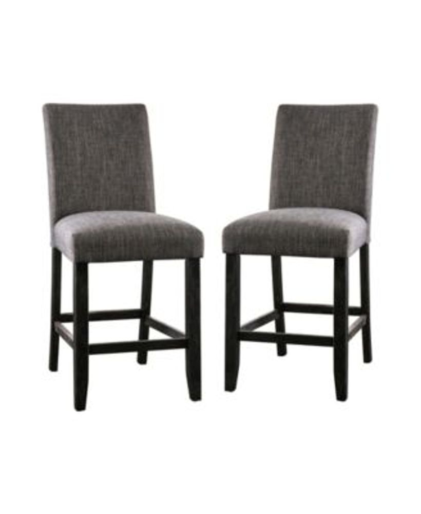 Furniture of America Robley 25" Upholstered Counter Chair (Set of 2