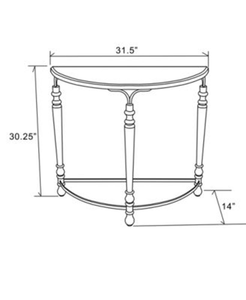 Luxen Home Wood Rustic Half Moon Table Mall of America®