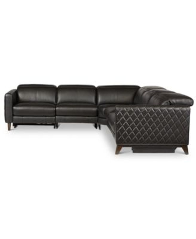 Jaconna leather deals sectional