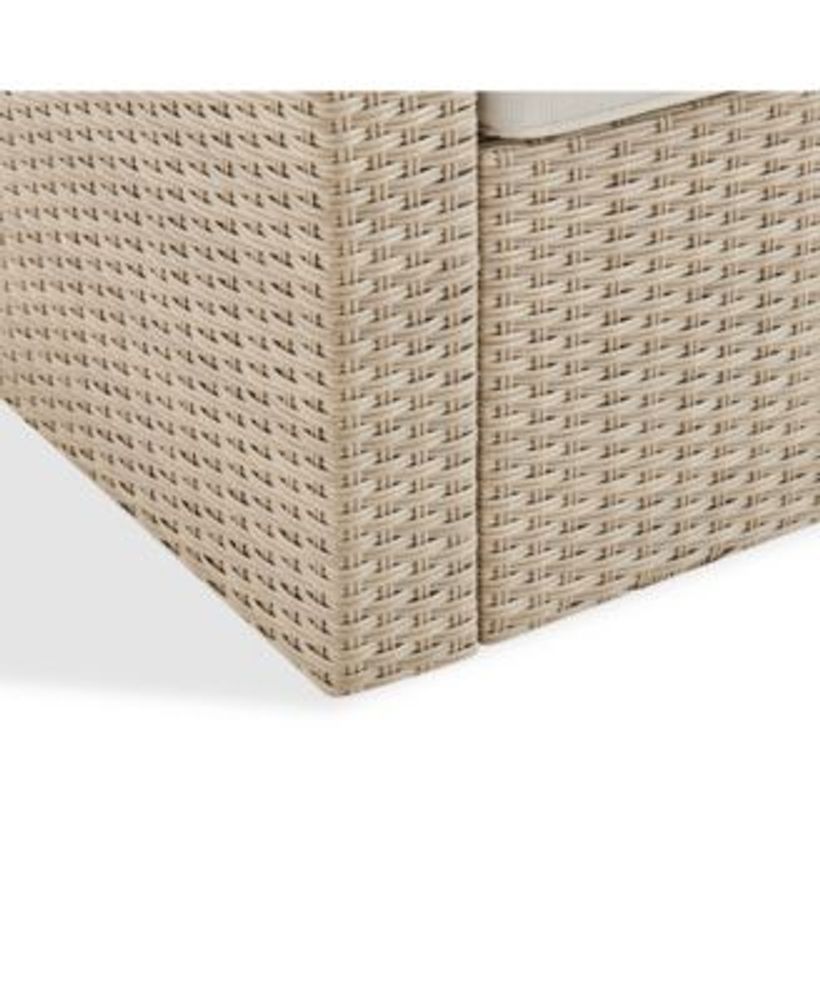 Alaterre Furniture Canaan AllWeather Wicker Outdoor Sofa with Cushions