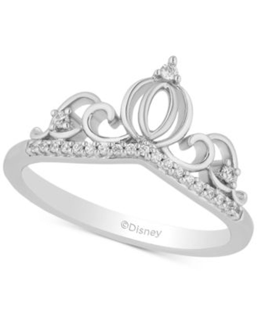 Enchanted Disney Diamond Cinderella Tiara Ring 1 10 ct. t.w. in