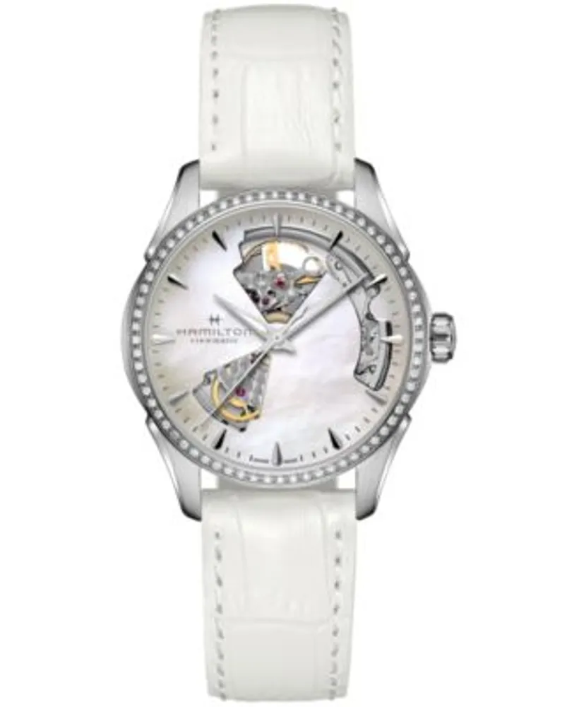 Hamilton Women's Swiss Automatic Jazzmaster Open Heart Diamond 1/3