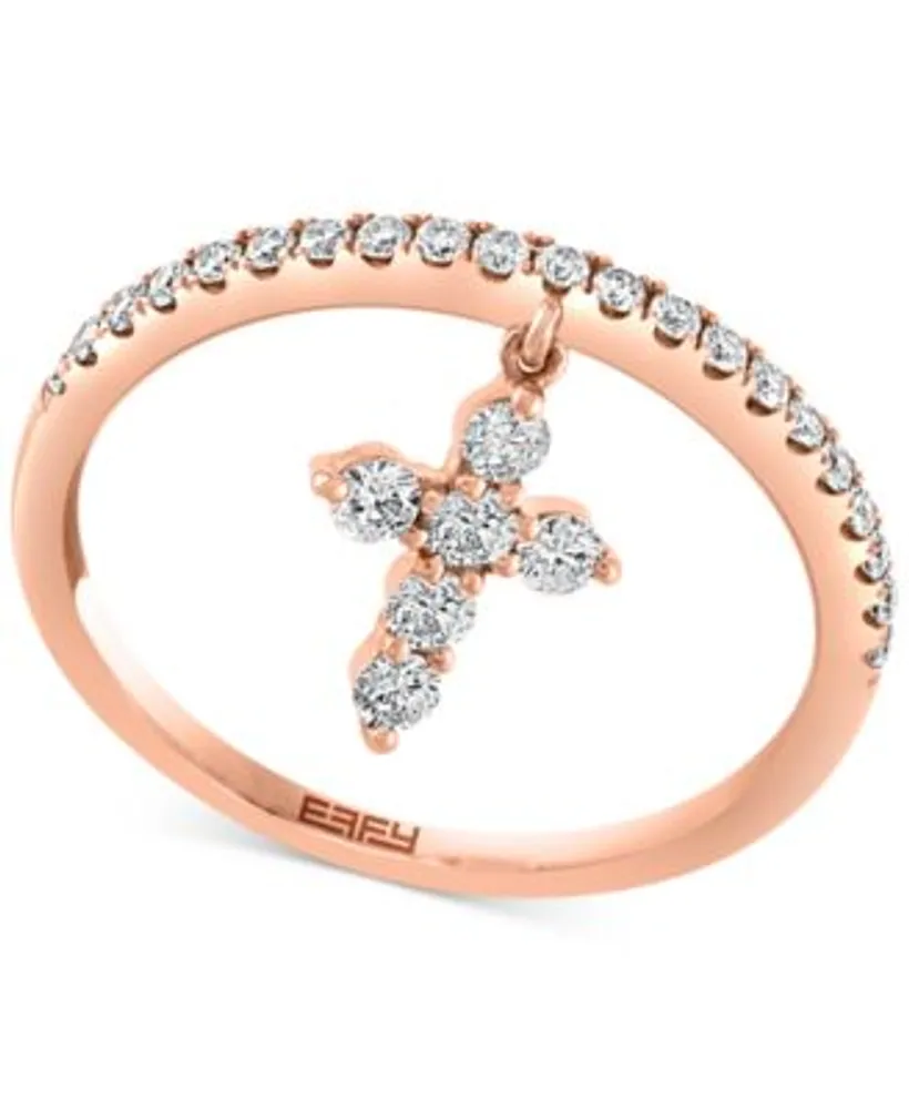 Cross charm shop ring