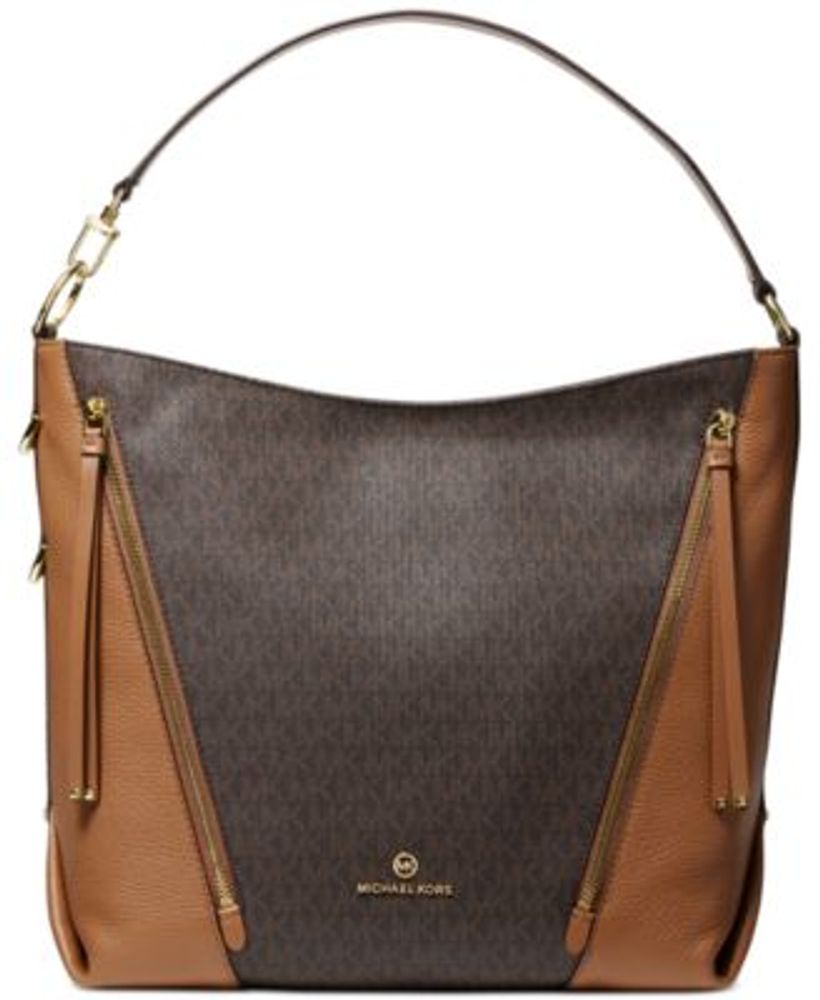 Brooklyn large logo outlet shoulder bag