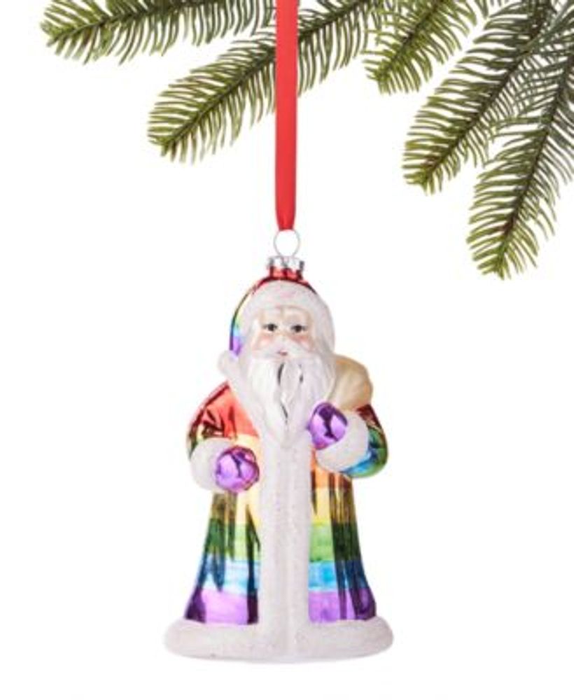 Macy's Glass Rainbow Santa Ornament, Created for Macy's Mall of America®