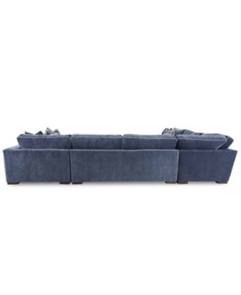 Macy's Rosaleigh 4Pc. Fabric Sectional with Chaise, Created for Macy's