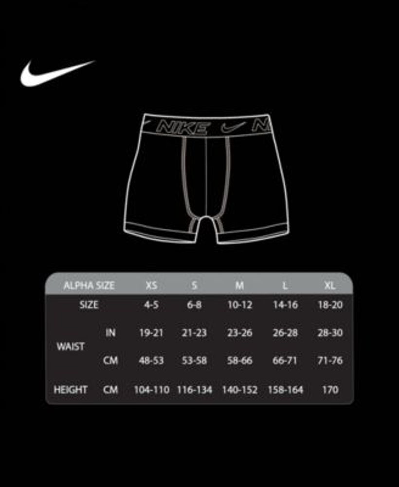 Nike boxer brief size chart sale