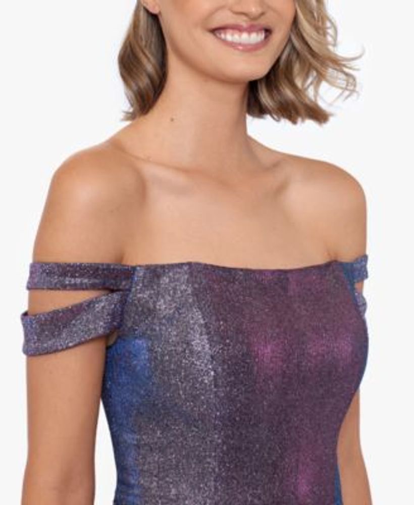 Macy's off the shoulder dress juniors top