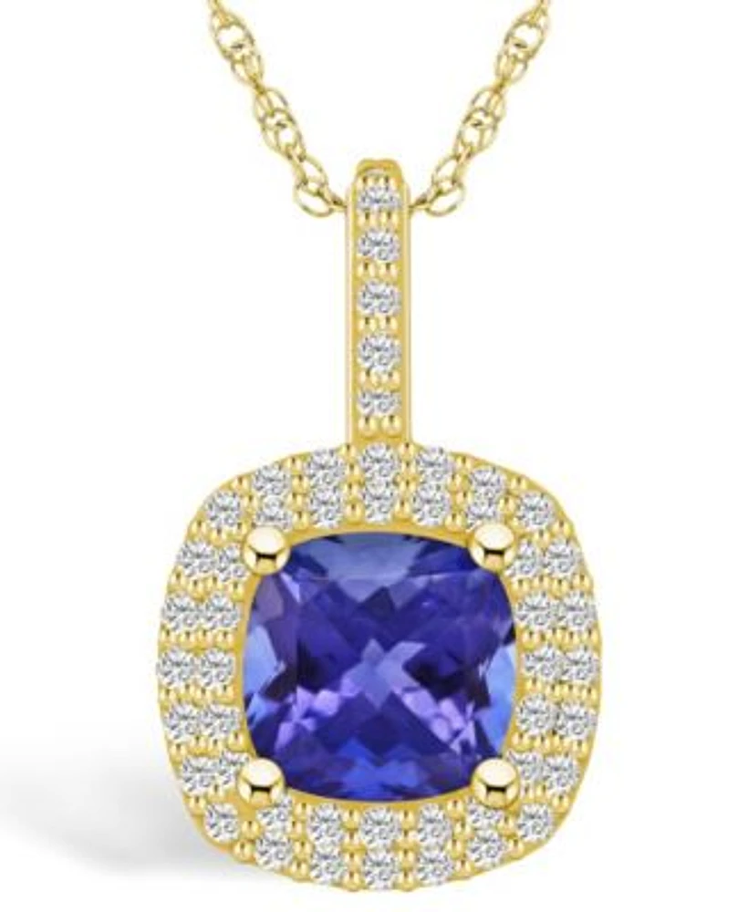 Macys tanzanite necklace outlet