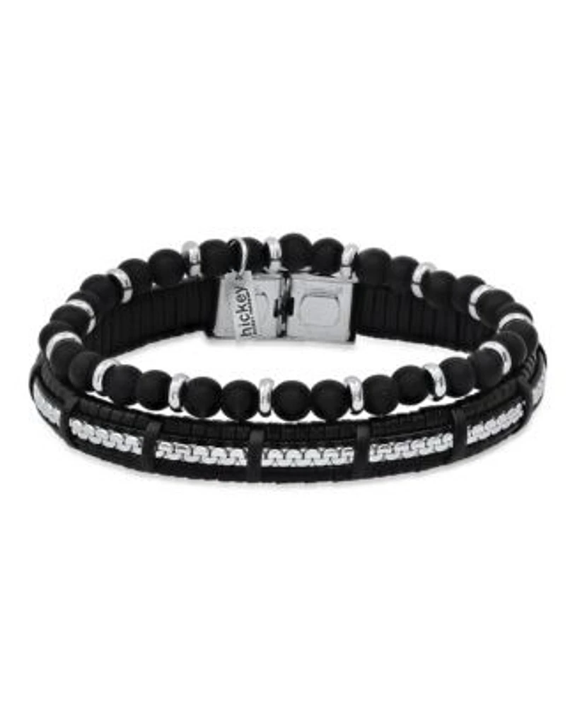 Macys mens leather bracelets hot sale