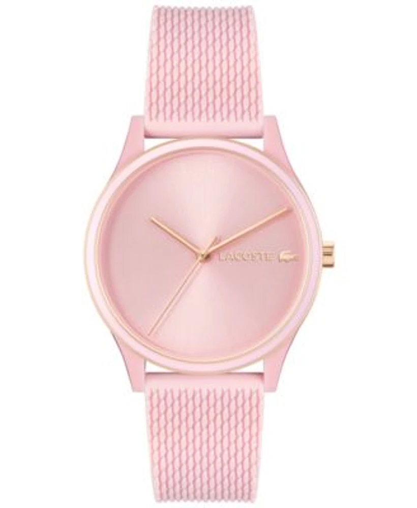 Lacoste Women s Crocodelle Pink Silicone Strap Watch 36mm