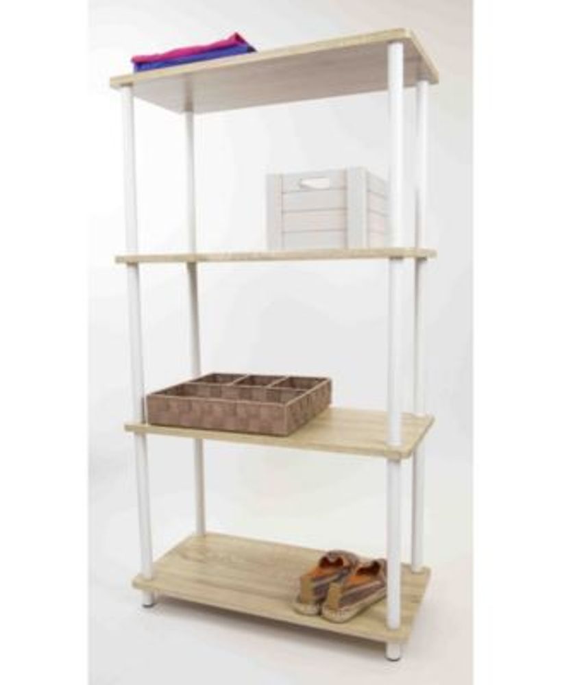 Home Basics Pine Wood 4 Tier Rectangular Corner Shelf Mall of America®