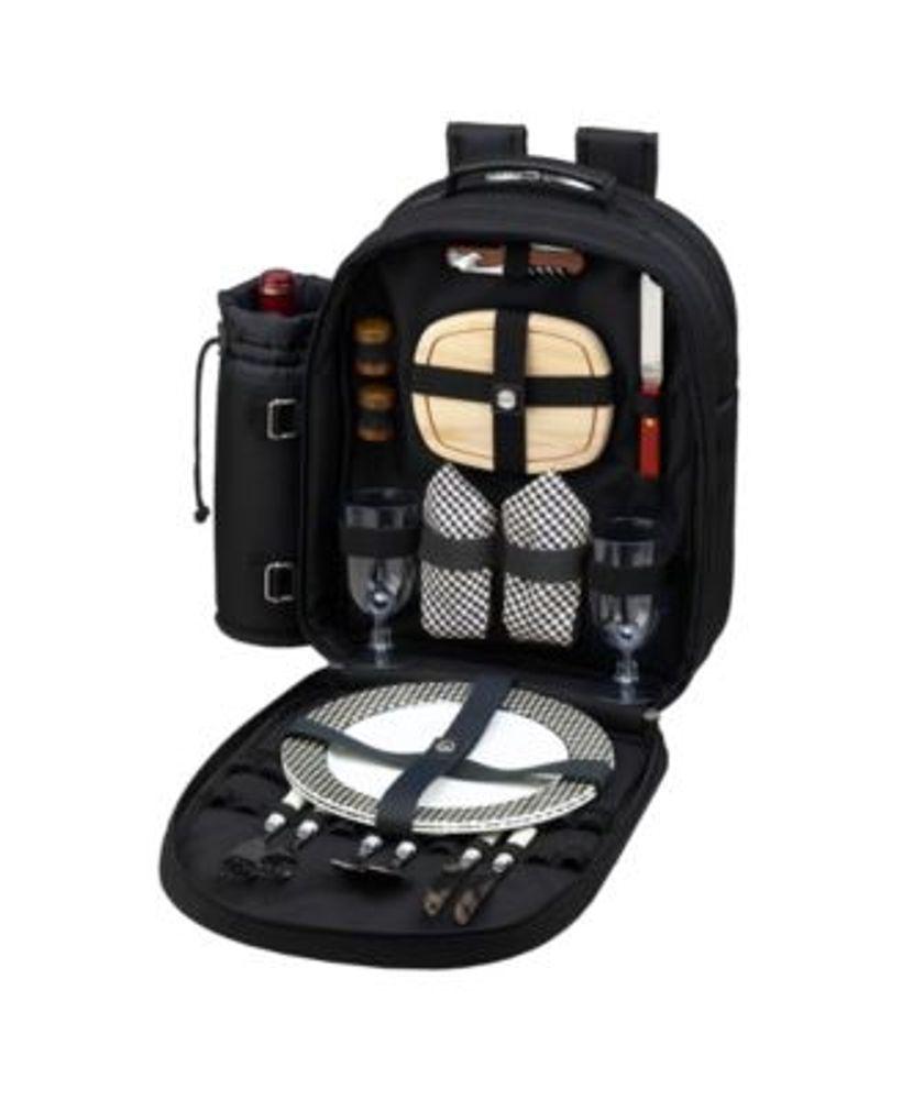 Picnic At Ascot Deluxe 2 Person Picnic Backpack Cooler with Insulated