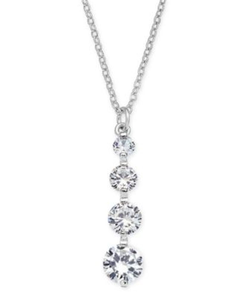 INC International Concepts Crystal Drop Pendant Necklace, 17" + 3