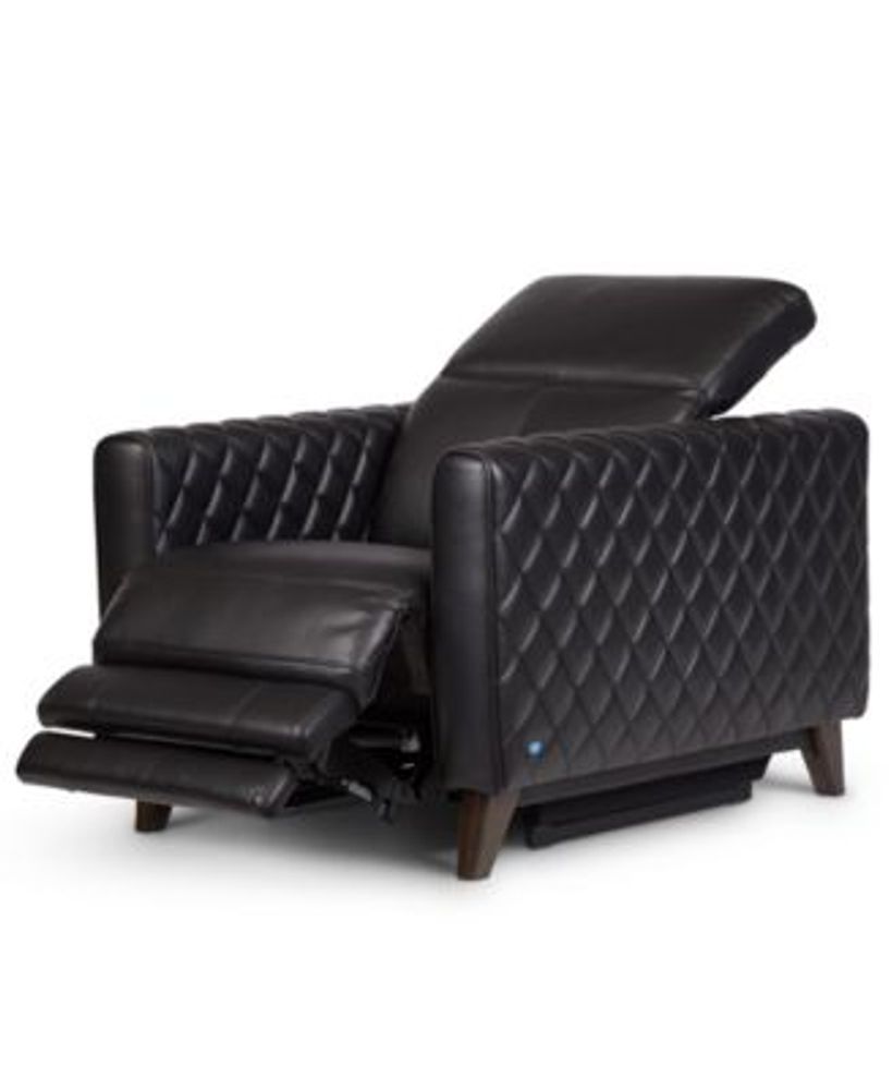 Macy's CLOSEOUT! Jaconna 34" Leather Dual Power Recliner, Created for