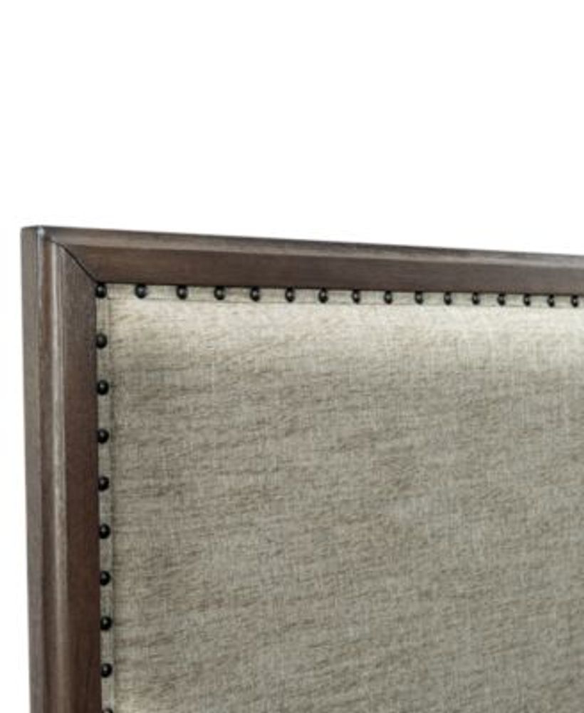 Furniture Parker Mocha Upholstered King Bed, Created for Macy's Mall