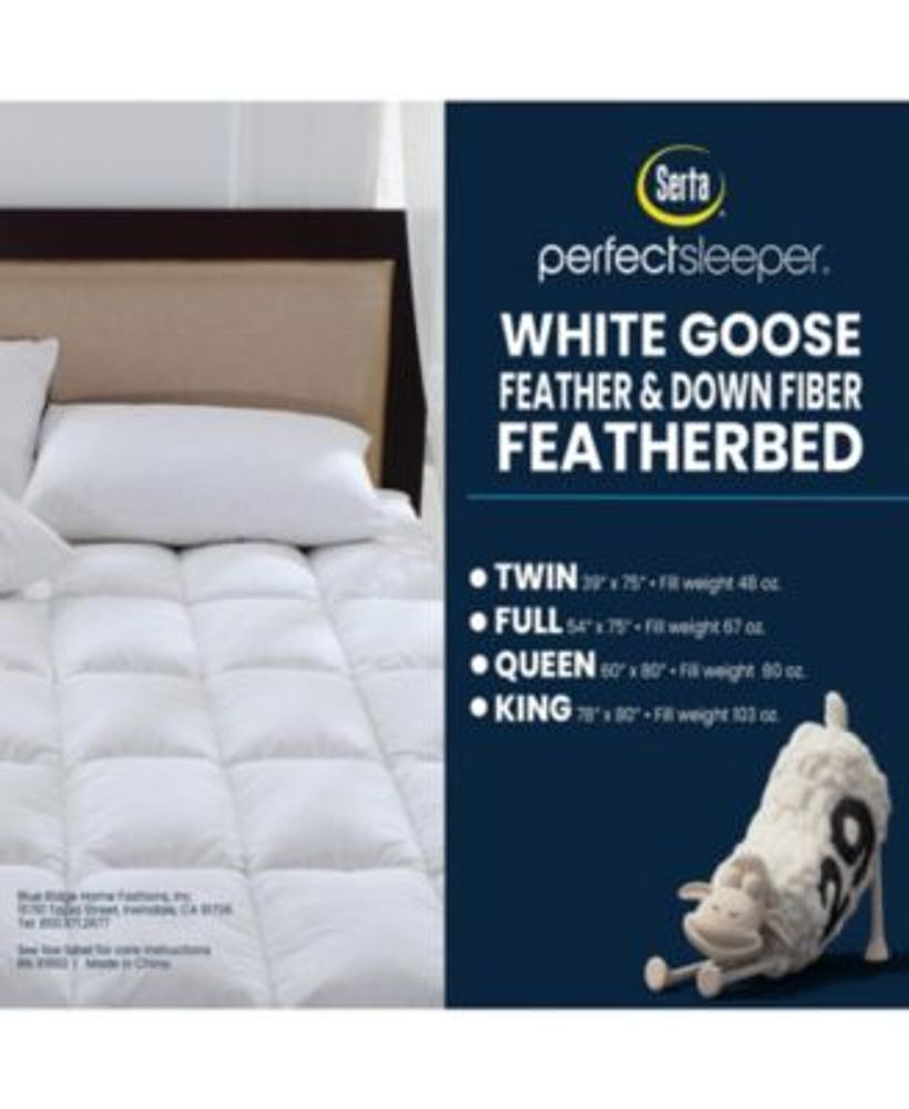 Serta White Goose Feather & Down Fiber Featherbed, Mall of America®