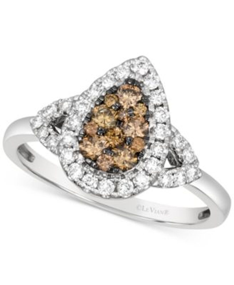 Chocolate diamond teardrop new arrivals ring