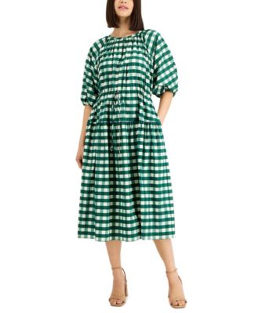 Macys gingham dress deals