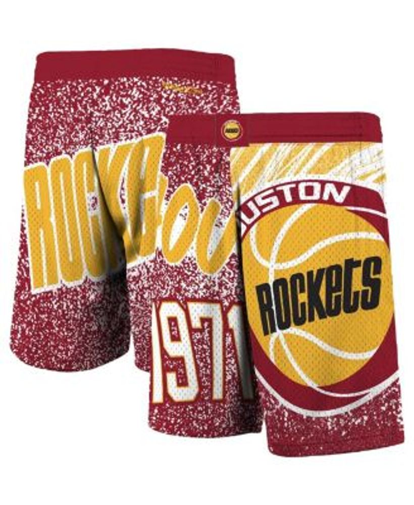 Mitchell Ness Men s Mitchell Ness Red Houston Rockets Hardwood